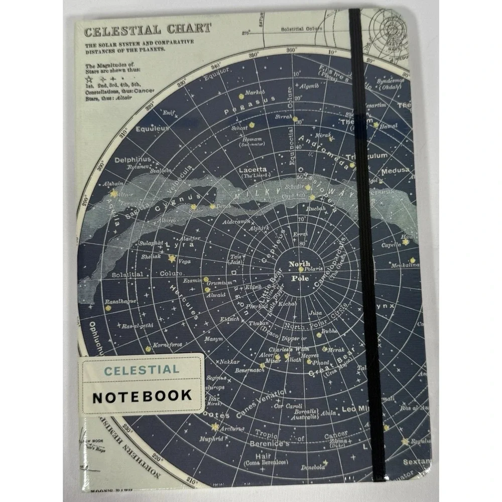 Cavallini Papers Celestial Notebook 6x8 Blue Vintage Star Chart Journal